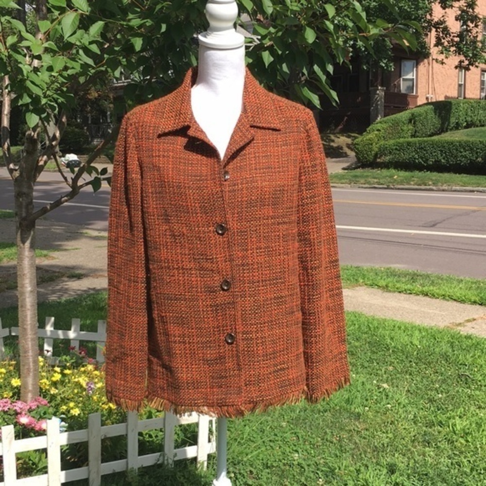C.L.O.T.H.E.S.  Orange, brown‎ and gold jacket